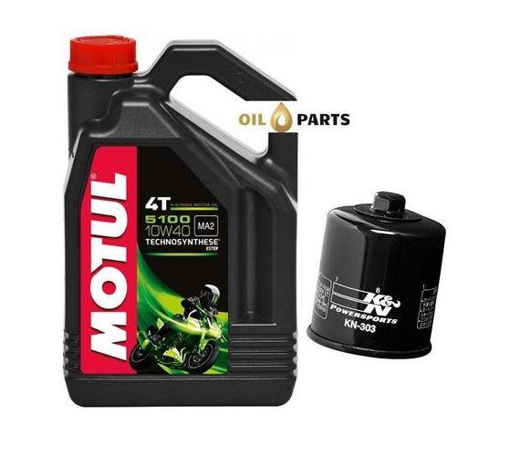 MOTUL 5100 4T 10W40 4L+ K&N FILTR OLEJU KN-303