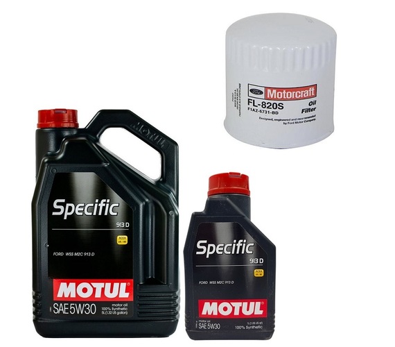 MOTUL SPECIFIC 913D 5W30 6L + FILTR OLEJU MOTORCRAFT  FL820S