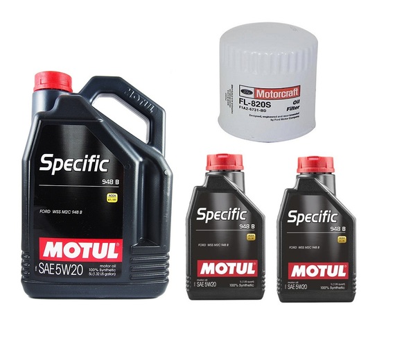 MOTUL 5W20 7L + FILTR OLEJU MOTORCRAFT FL820S