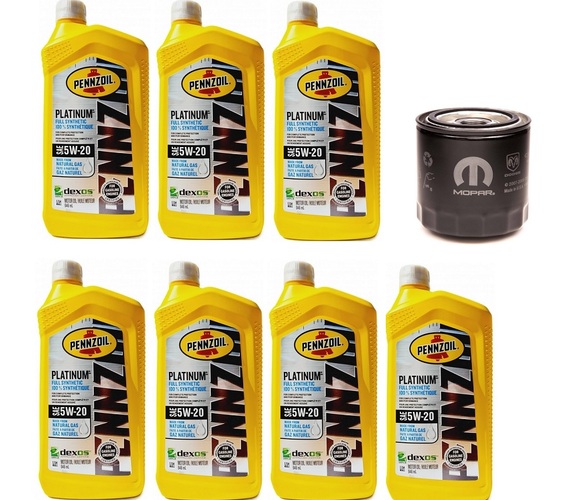 PENNZOIL  5W20 7QT + FILTR OLEJU  MOPAR MO-899 5.7 HEMI JEEP DODGE CHRYSLER