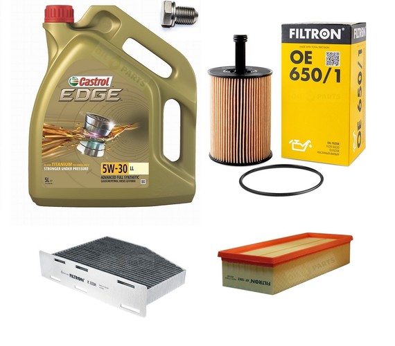 CASTROL EDGE 5W30 5L + FILTRY FILTRON SKODA SUPERB II 1.9 TDI 105KM