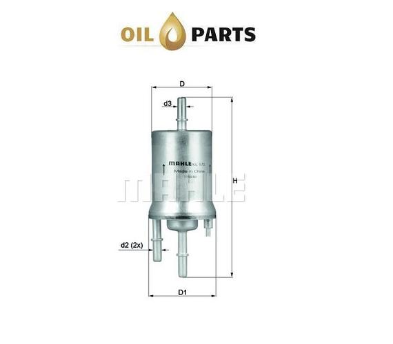 FILTR PALIWA KNECHT KL 572