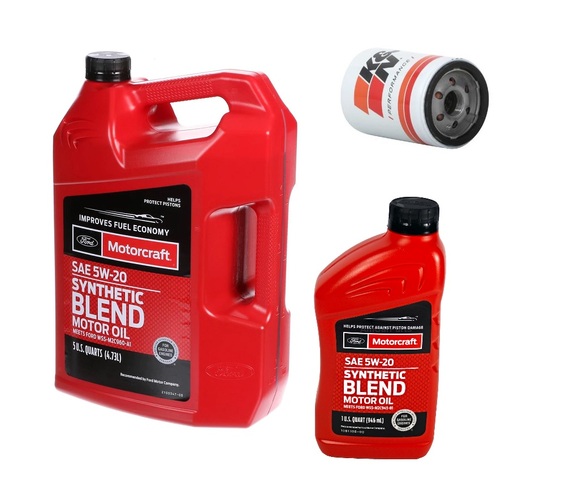 MOTORCRAFT 5W20 6QT + FILTR OLEJU K&N FORD MUSTANG 3.7L V6