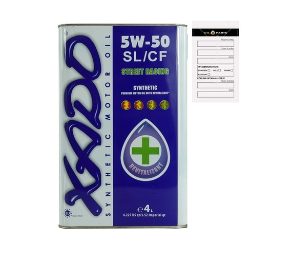 XADO ATOMIC OIL 5W50 SL/CF 4L