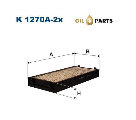 FILTR KABINOWY Z WĘGLEM FILTRON K 1270A-2X BMW X5 X6