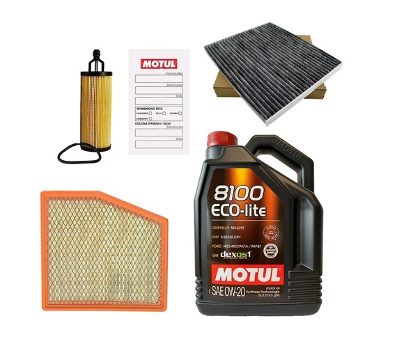 MOTUL 8100 ECO-LITE 0W20 + FILTRY CHRYSLER PACIFICA 3,6 17-