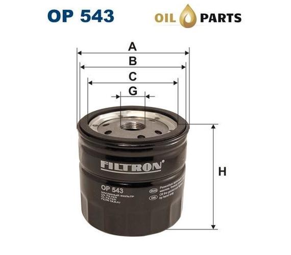 FILTR OLEJU FILTRON OP 543 FORD FOCUS TDCI