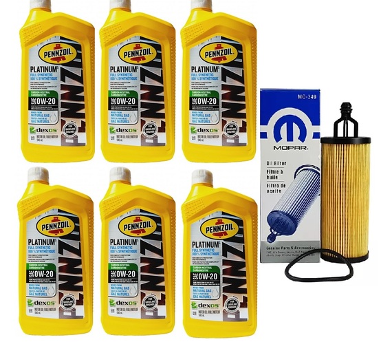 PENNZOIL  0W20 6QT + FILTR OLEJU  MOPAR MO-349