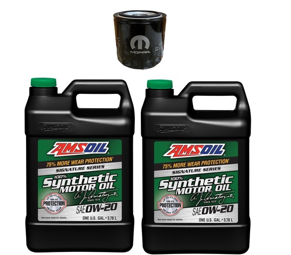 AMSOIL 0W20 7.56L + FILTR OLEJU MOPAR JEEP DODGE CHRYSLER 5.7L V8 HEMI