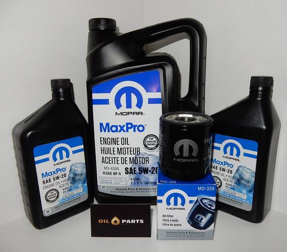 MOPAR 5W20 7L + FILTR OLEJU 04892339AB