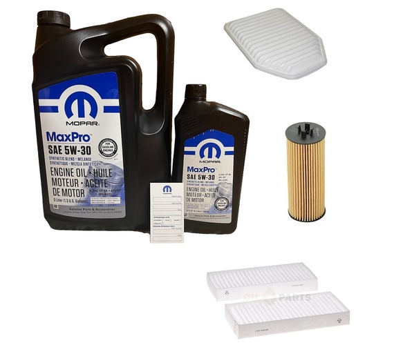 ZESTAW SERWISOWY MOPAR 5W30 6L + FILTRY JEEP WRANGLER JK 3.6 2011-2013