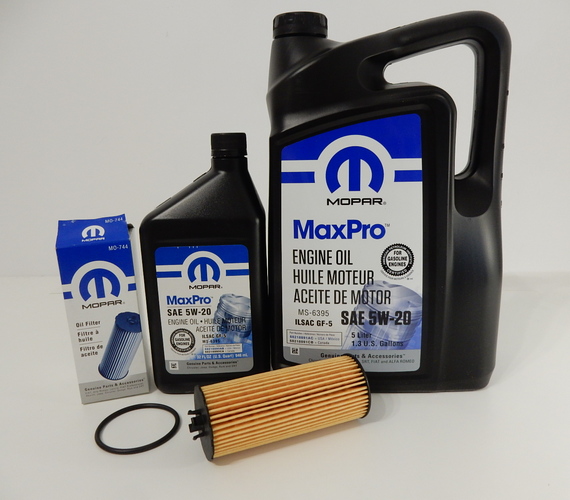 MOPAR 5W20 6L + FILTR OLEJU MO-744 PENTASTAR 3.6L 2011-2013