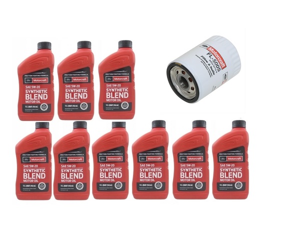 MOTORCRAFT 5W20 9QT + FILTR FL500S FORD F150 5.0 V8 2015-