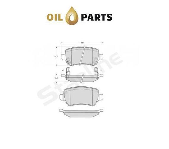 KLOCKI HAMULCOWE TYŁ STARLINE BD S320 OPEL