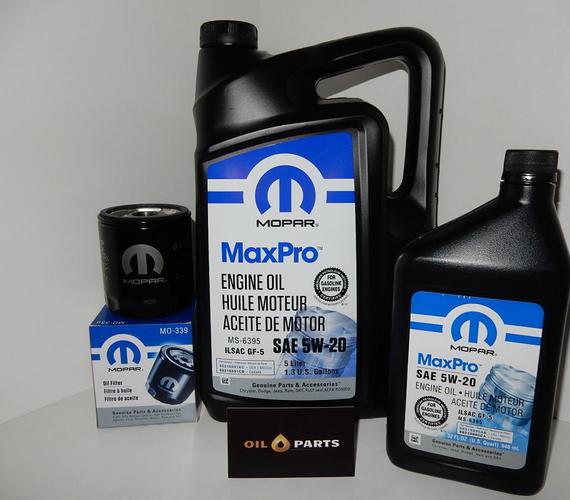 MOPAR 5W20 6L + FILTR OLEJU 04892339AB