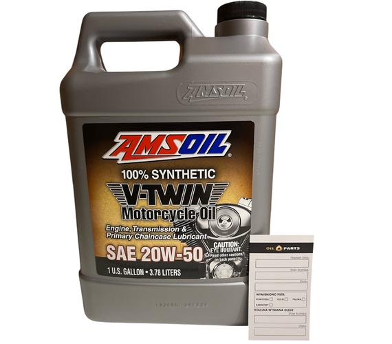 AMSOIL 20W-50 3,78L 100% Synthetic V-Twin Motorcycle Oil 