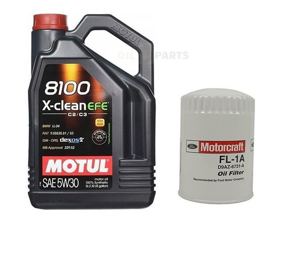 MOTUL 5W30 EFE 5L + FILTR OLEJU MOTORCRAFT FL1A