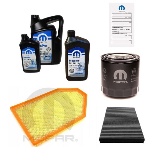 MOPAR 5W20 7L + FILTR MO-899 / MO-339 + 04861746AB + CO80004352