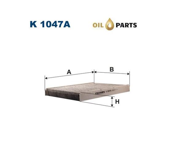 FILTR KABINOWY Z WĘGLEM FILTRON K 1047A