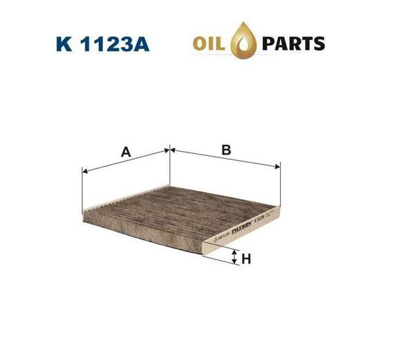 FILTR KABINOWY Z WĘGLEM FILTRON K 1123A TOYOTA COROLLA E12 AVENSIS T25