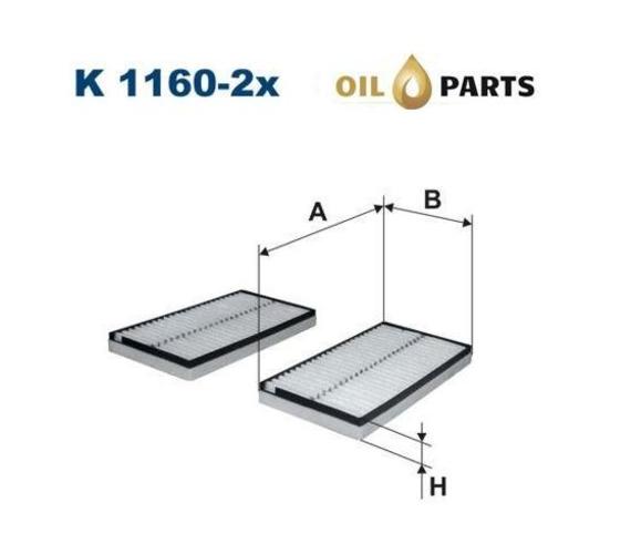 FILTR KABINOWY ZWYKŁY FILTRON K 1160-2X BMW 5 E60 E61