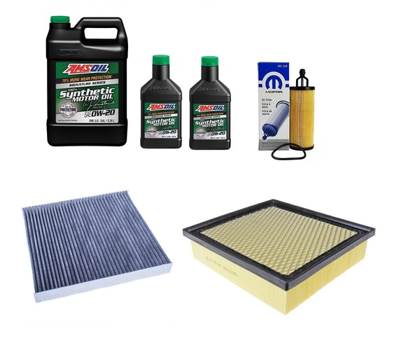 AMSOIL 0W20 ASM 5,67L  + FILTRY DURANGO GRAND CHEROKEE WK2 3,6L 16-21