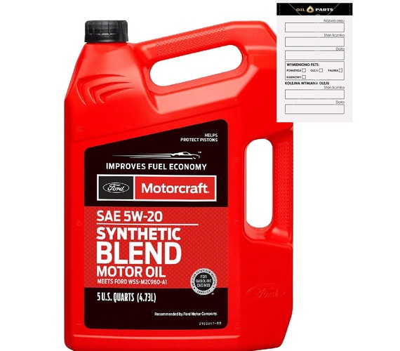 MOTORCRAFT 5W20 SYNTHETIC BLEND 5 QUART