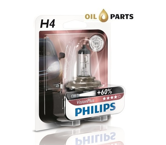 ŻARÓWKA PHILIPS H4 VISION +60% blister 1szt.