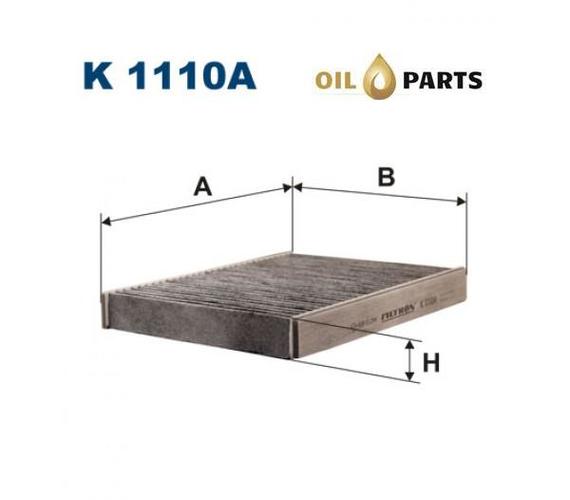FILTR KABINOWY Z WĘGLEM FILTRON K 1110 A FORD FIESTA V FUSION
