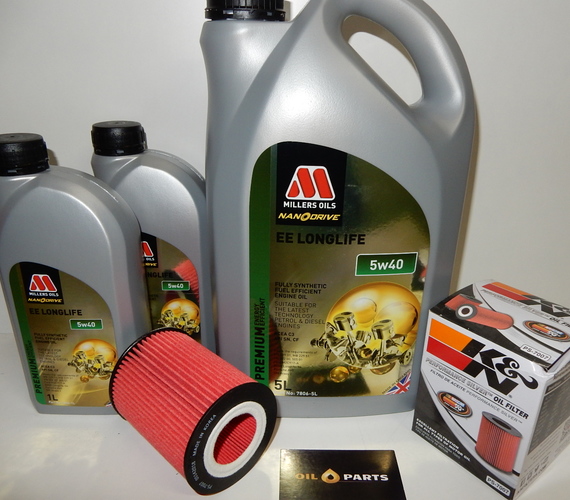 OLEJ MILLERS EE 5W40 7L + FILTR OLEJU K&N BMW X3 E83 Z4 E85 2.2i 2.5i 3.0i