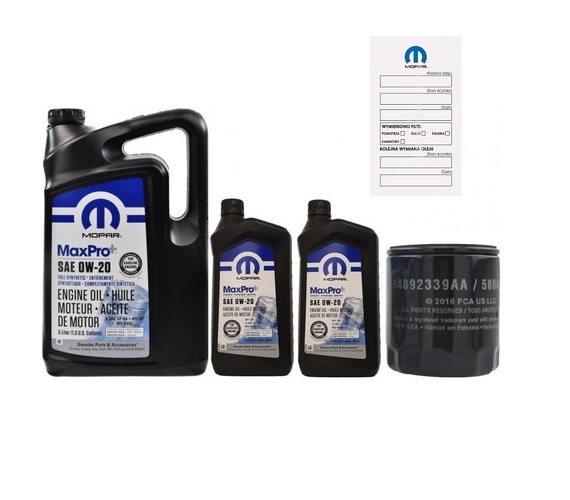 MOPAR 0W20 7L + FILTR MO-339 JEEP DODGE RAM 5.7 V8 2022-