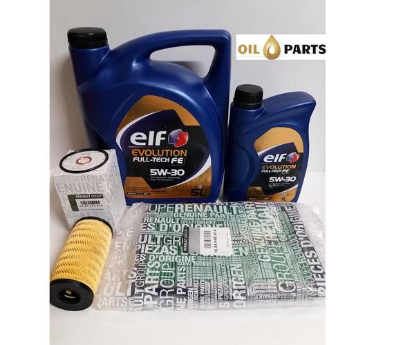 OLEJ ELF 5W30 6L + FILTRY OE OLEJU POWIETRZA NISSAN