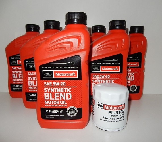 MOTORCRAFT BLEND 5W20 6 X  0,946L + FILTR OLEJU FL-910S