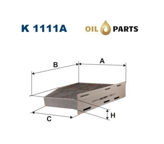 FILTR KABINOWY Z WĘGLEM FILTRON K 1111A