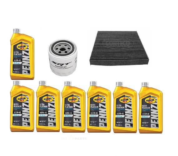 PENNZOIL 0W40 7QT + FILTRY JEEP GRAND CHEROKEE WK2 6.2L  TRACKHAWK