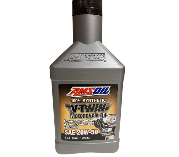 AMSOIL 20W-50 0,946L 100% Synthetic V-Twin Motorcycle Oil 