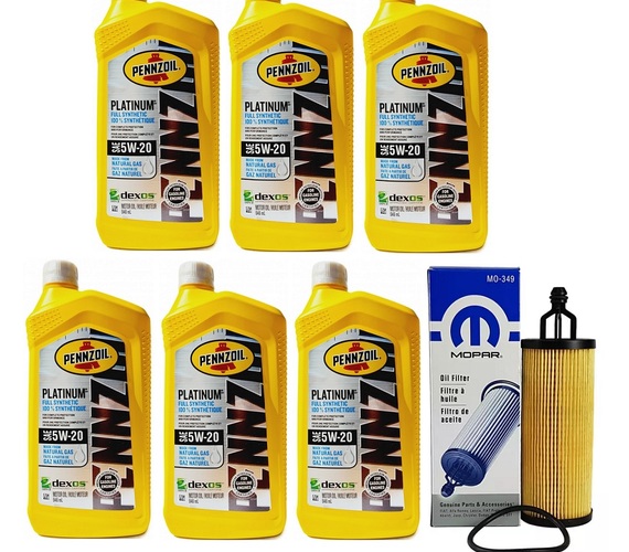 PENNZOIL  5W20 6QT + FILTR OLEJU  MOPAR MO-349