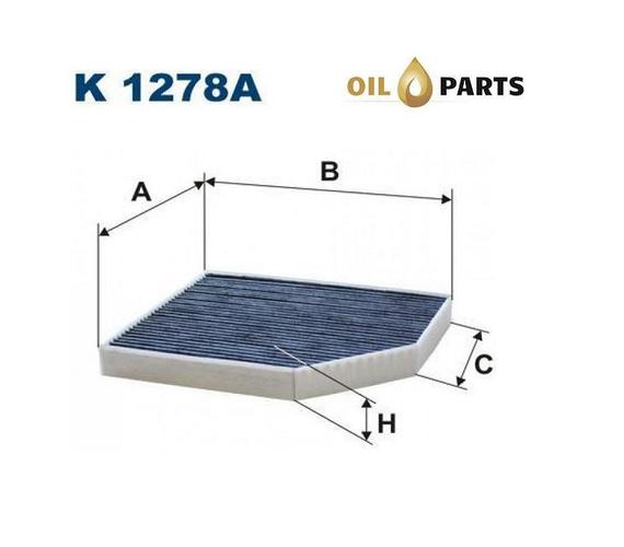 FILTR KABINOWY Z WEGLEM FILTRON K 1278A