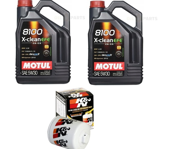 MOTUL 5W30 8100 X-CLEAN EFE 10L + FILTR OLEJU K&N CHEVROLET CAMARO 6.2L V8 2016-