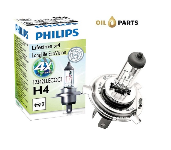 ŻARÓWKA PHILIPS H4 LONGLIFE ECOVISION karton 1szt.