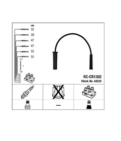 PRZEWOD ZAPLONOWY RC-CR1302 CHRYSLER VOYAGER III/IV 3.3/3.8 2003 -