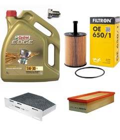 CASTROL EDGE 5W30 5L + FILTRY FILTRON SKODA SUPERB II 1.9 TDI 105KM