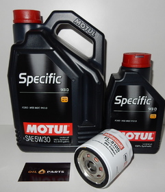 MOTUL 5W30 6L + FILTR OLEJU FL-910S