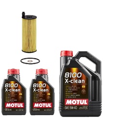MOTUL 8100 X-CLEAN C3 5W40 7L + FILTR OLEJU MANN HU 6004 x BMW
