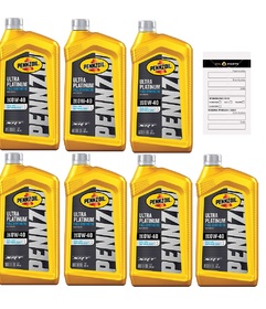 OLEJ SYNTETYCZNY PENNZOIL ULTRA PLATINUM 0W40+ SRT 7 QT