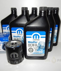 MOPAR 0W20 5.67L + FILTR OLEJU JEEP CHEROKEE KL 2.4L 2014 - 