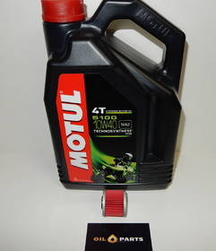 HONDA TRX 450R OLEJ MOTUL 5100 10W40 4T 4L + FILTR OLEJU HIFLO