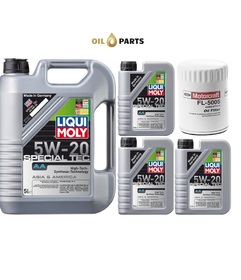 OLEJ LIQUI MOLY 5W20 8L +FILTR OLEJU MOTORCRAFT FL-500S