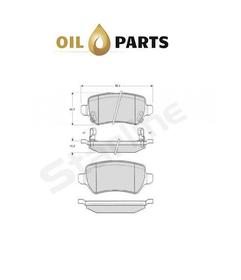 KLOCKI HAMULCOWE TYŁ STARLINE BD S320 OPEL