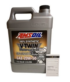 AMSOIL 20W-50 3,78L 100% Synthetic V-Twin Motorcycle Oil 